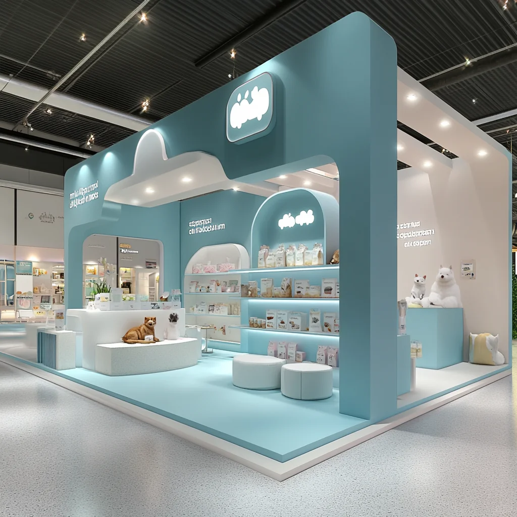 048｜挑战100天100套展台案例｜宠物用品展位