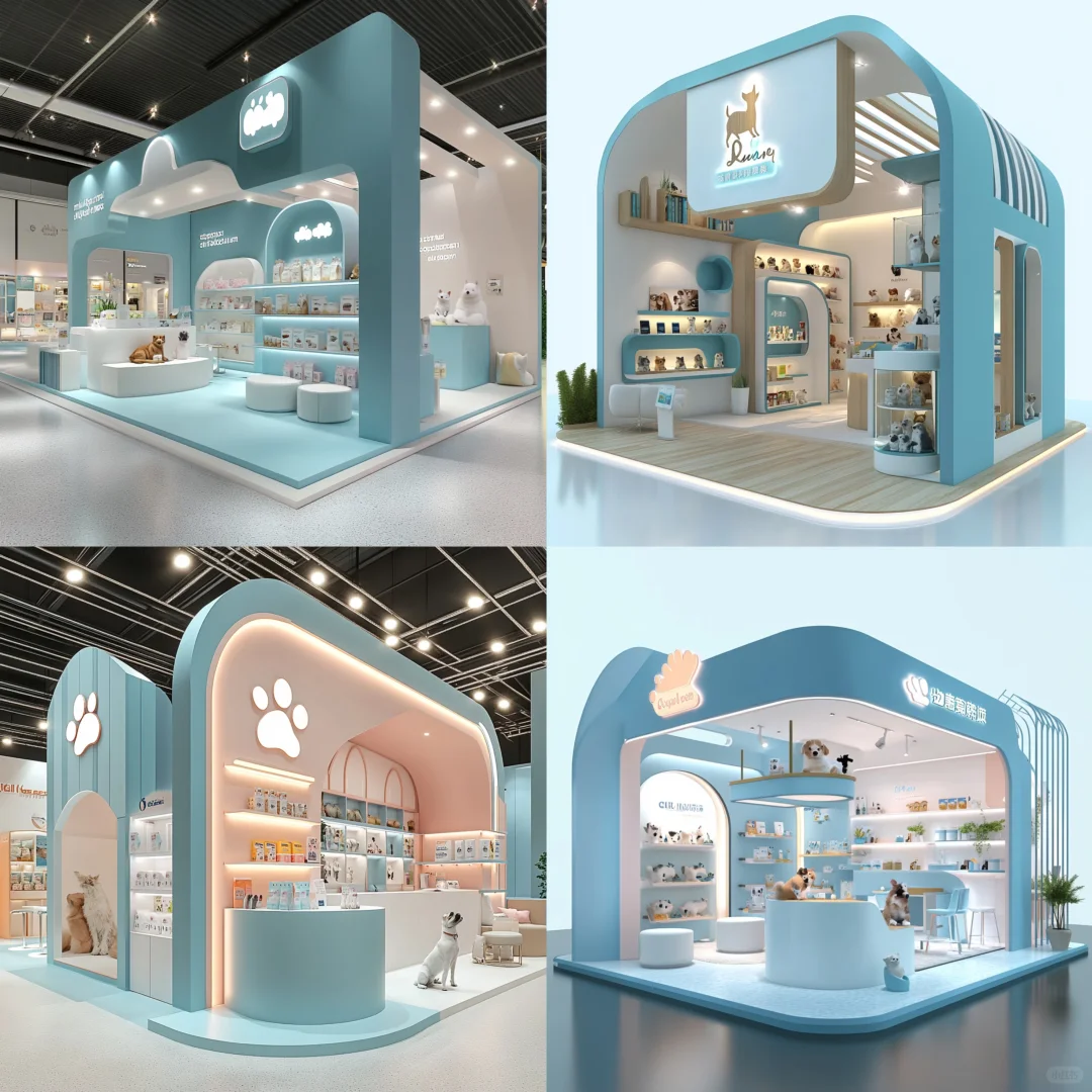 048｜挑战100天100套展台案例｜宠物用品展位