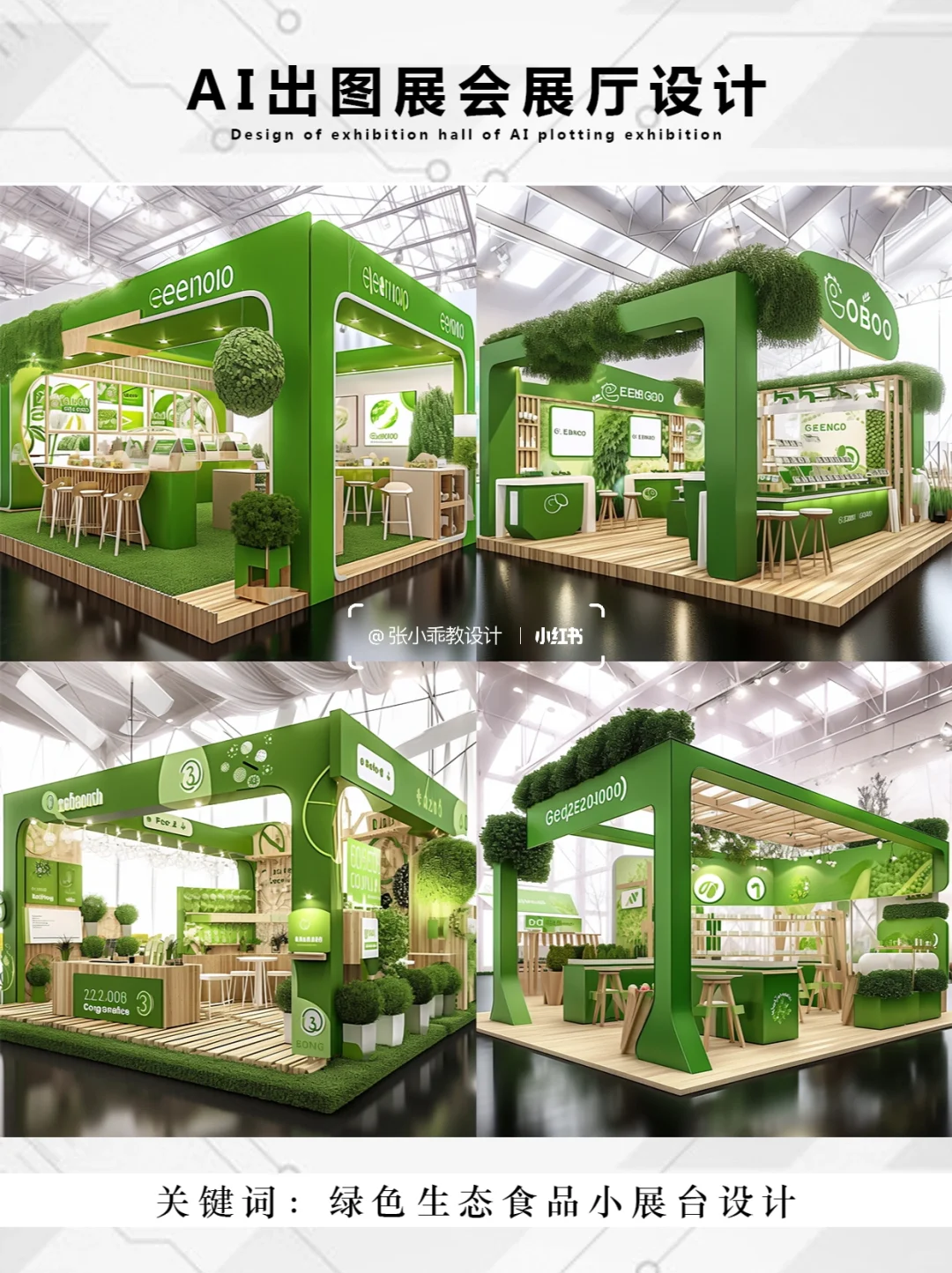 Ai生成的展台展示设计/可以借鉴色彩搭配