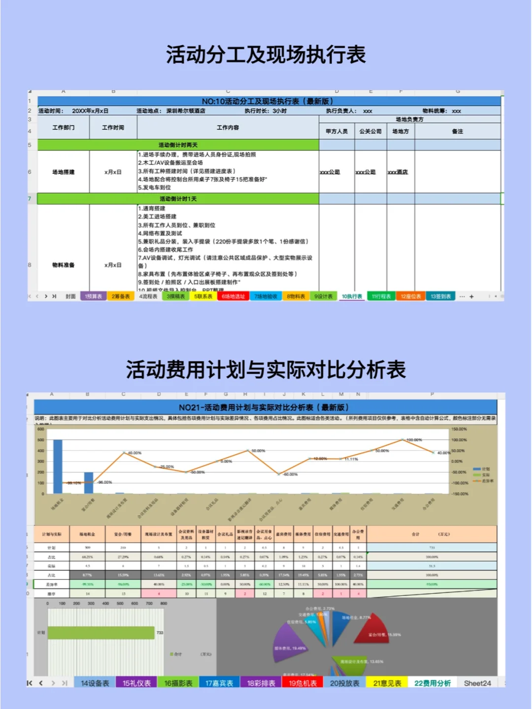 50份-大型活动策划落地执行全套表格