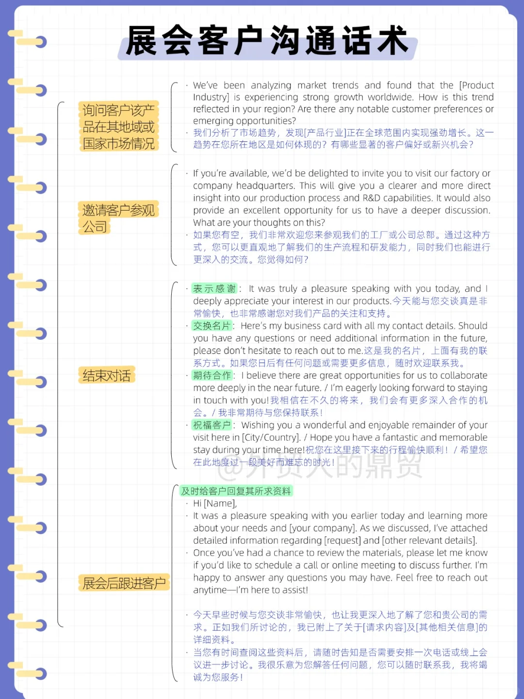 展会上不知道跟客户怎么展开话题？直接抄！