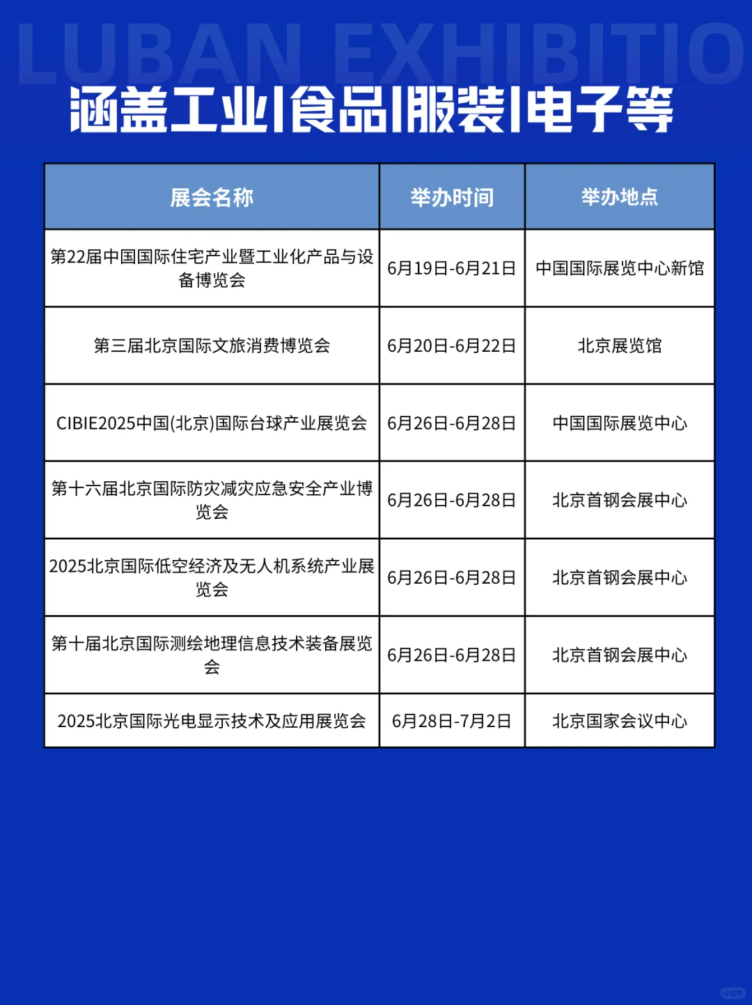 北京5-6月份展会排期来啦?