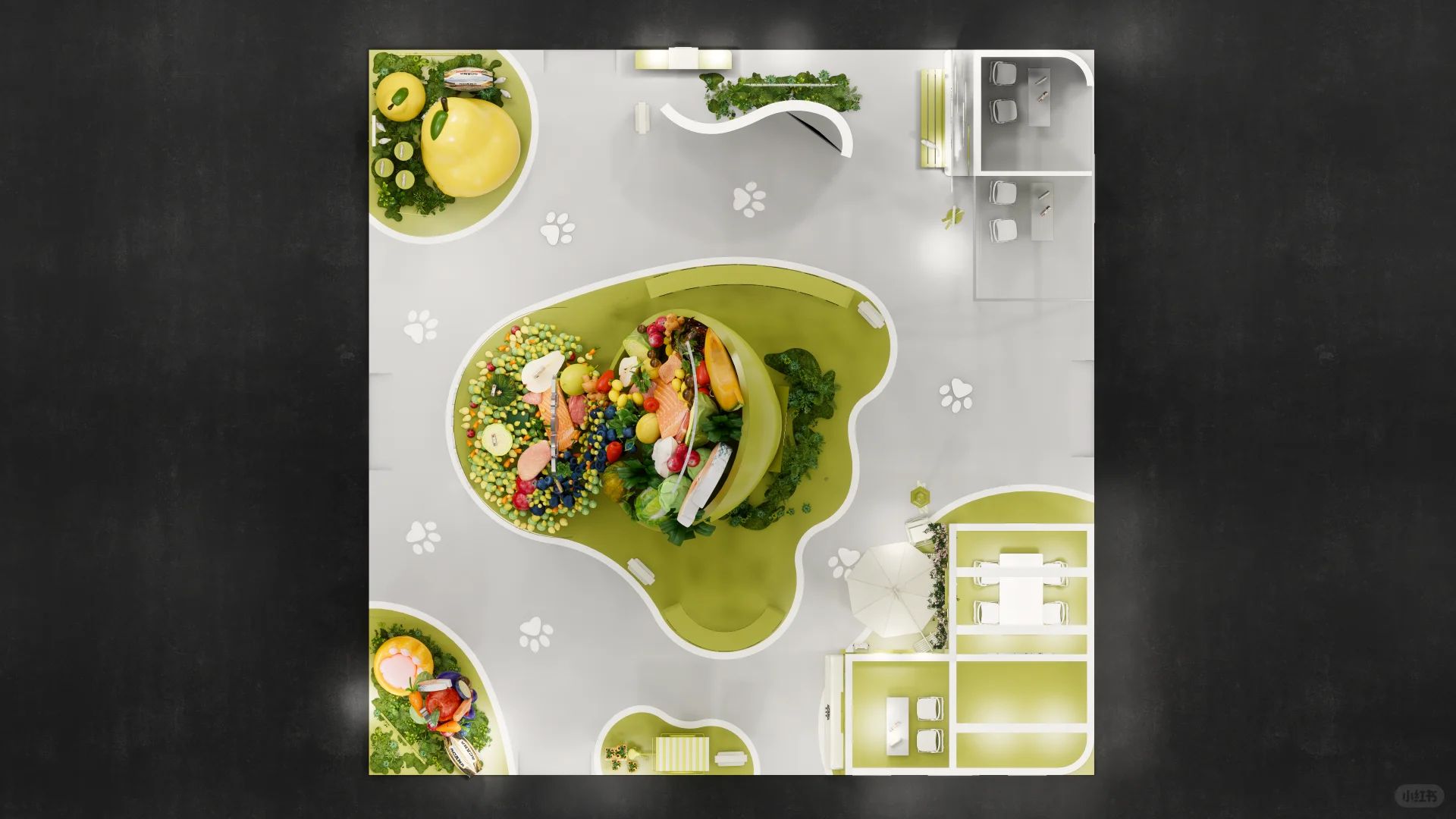 它博会宠物展台设计~超二十种天然食材碗