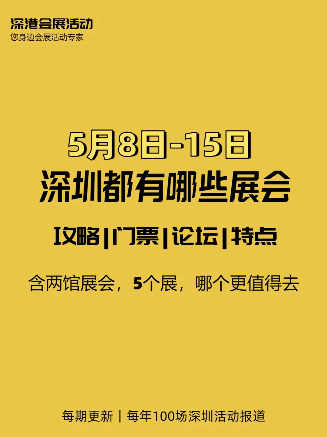 5月8日-15日深圳展会都有哪些