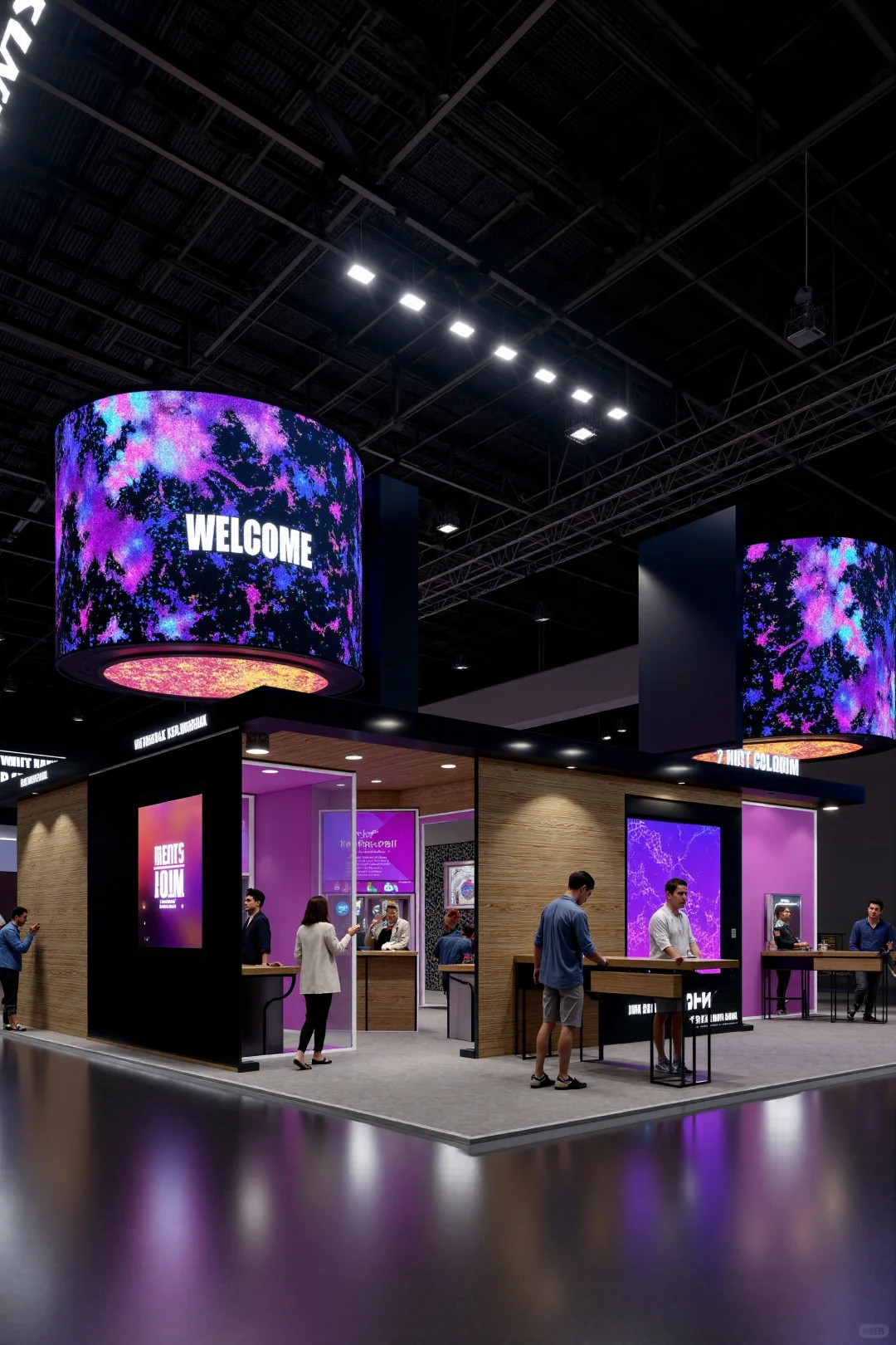 展台大面积使用LED大屏尤其吸睛