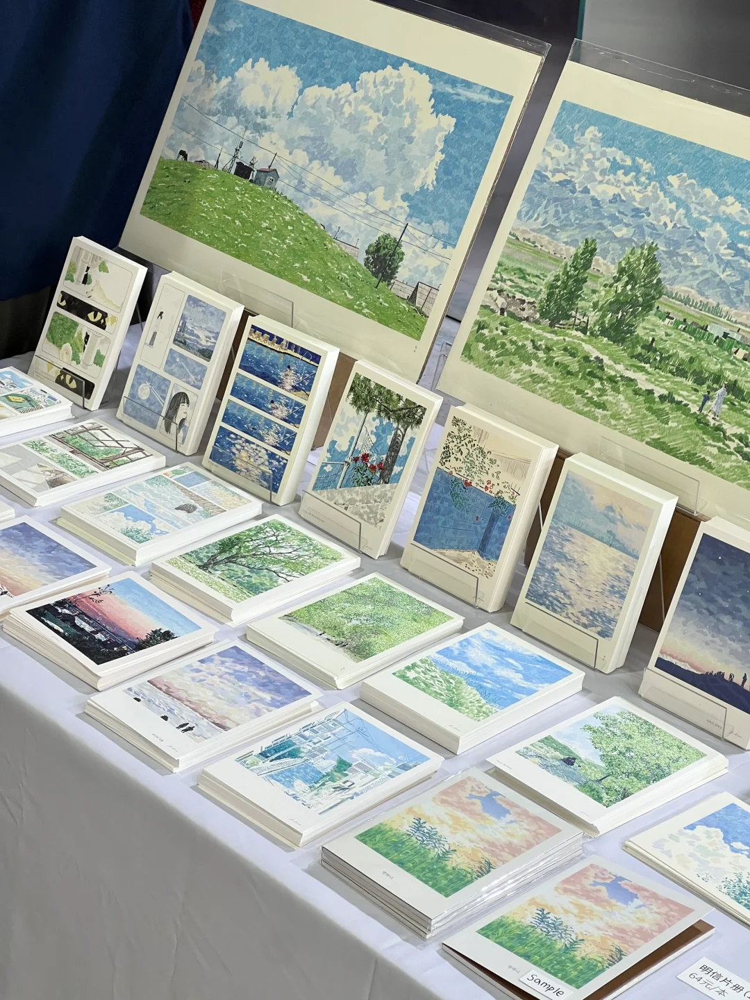 摊位准备好了，今天第一天见！