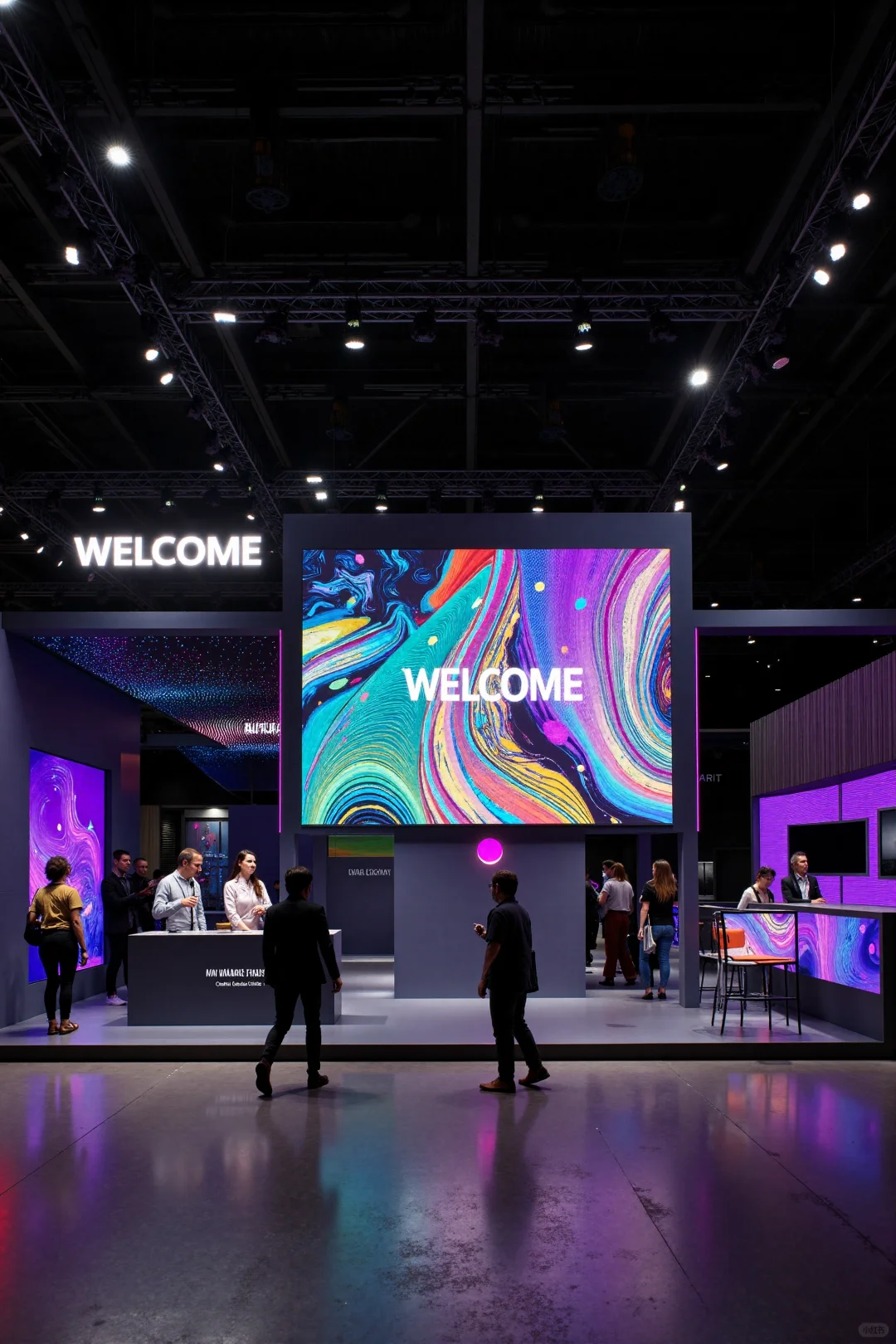 展台大面积使用LED大屏尤其吸睛