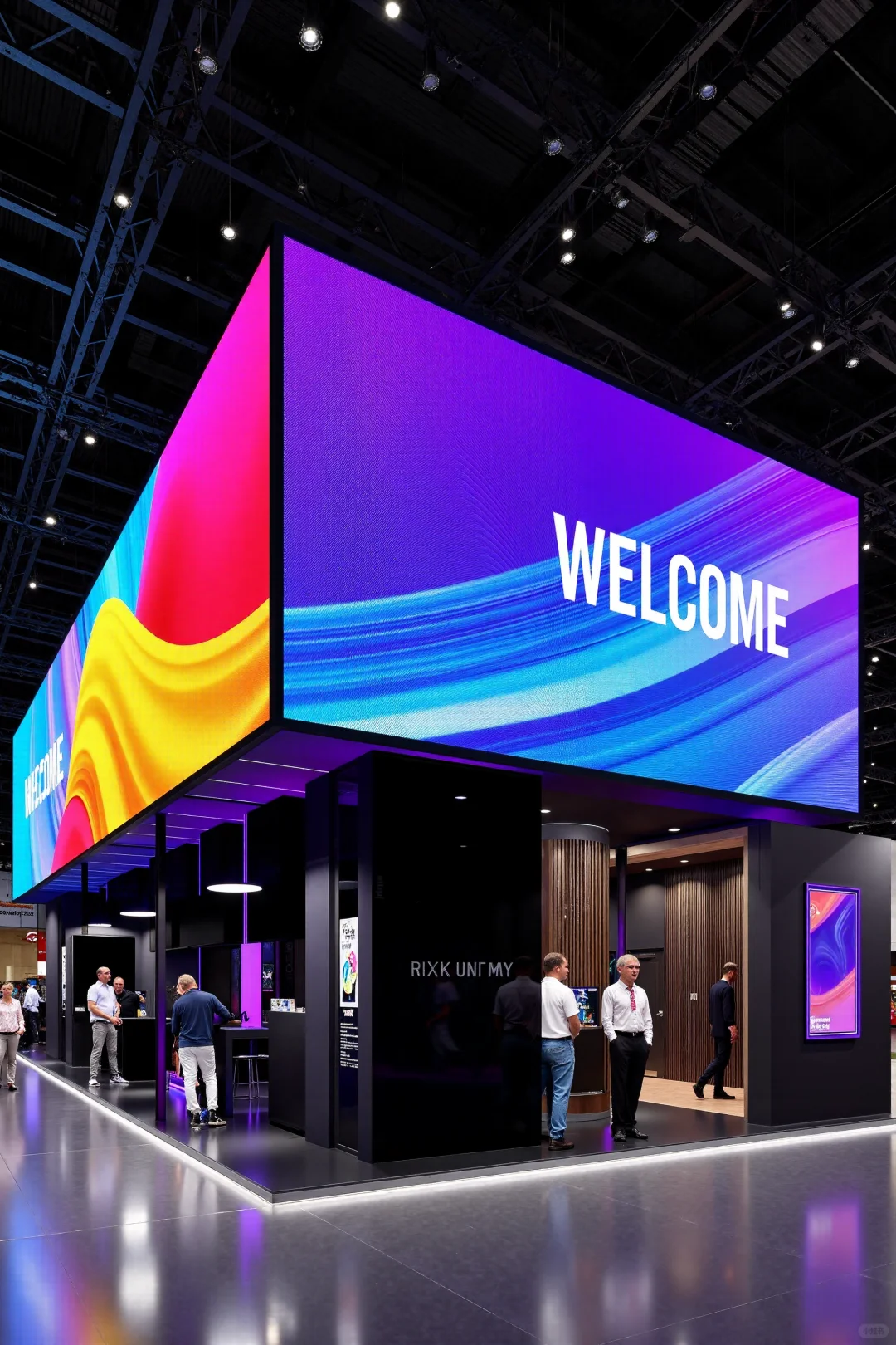 展台大面积使用LED大屏尤其吸睛