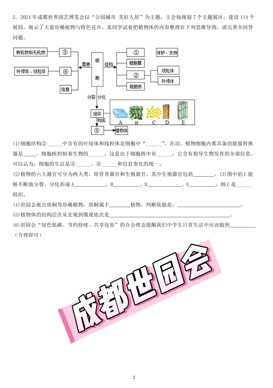 中考生物｜热点预测+七个专题21道综合题