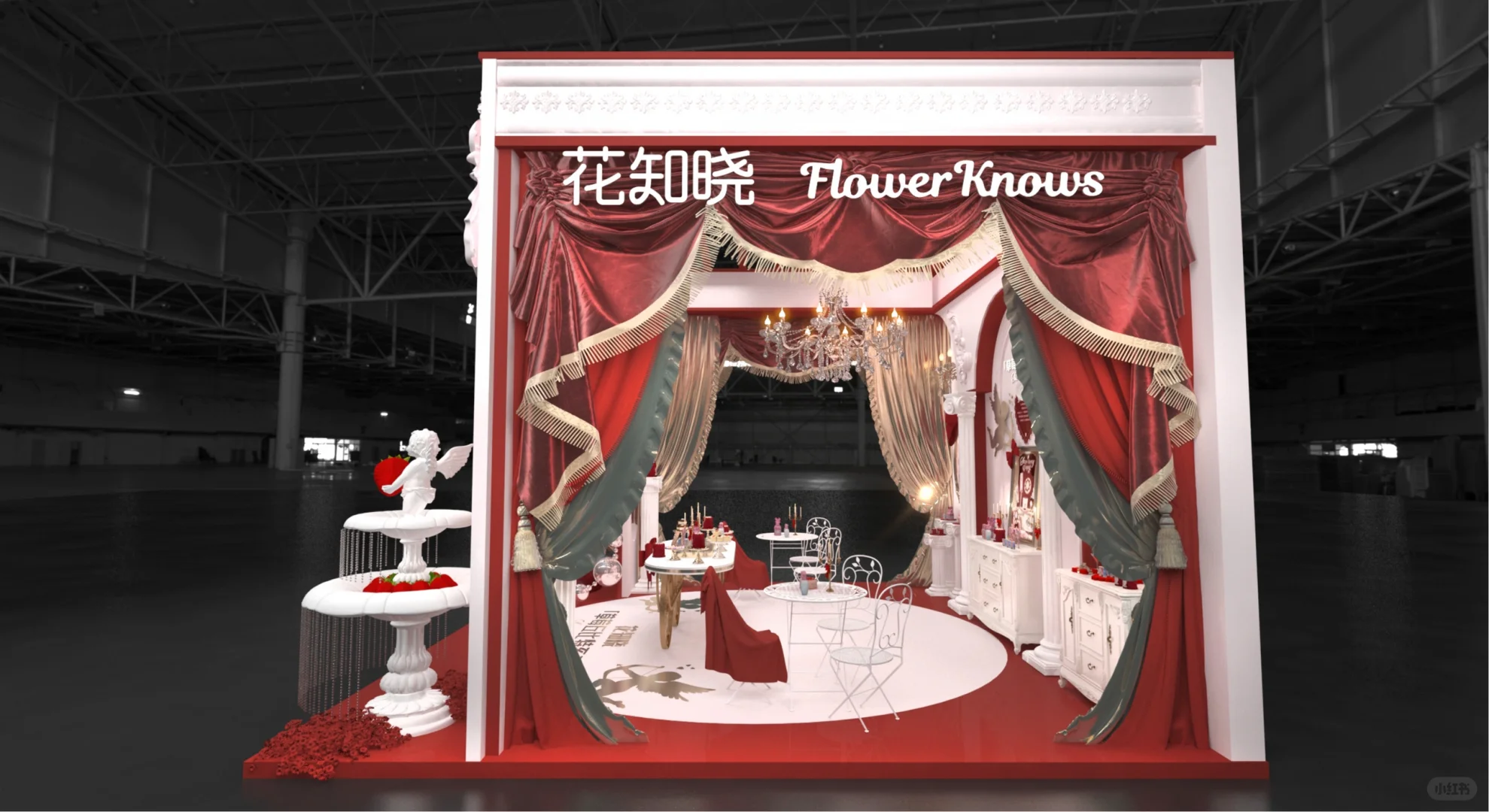 美博会被超多人夸的花知晓展台！是我们做的