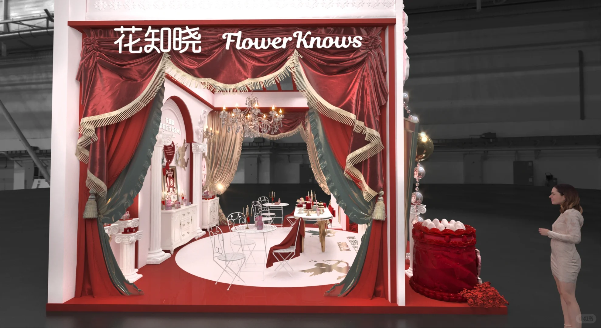 美博会被超多人夸的花知晓展台！是我们做的