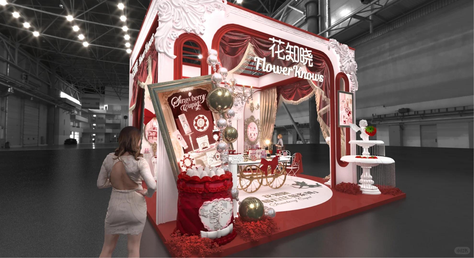 美博会被超多人夸的花知晓展台！是我们做的