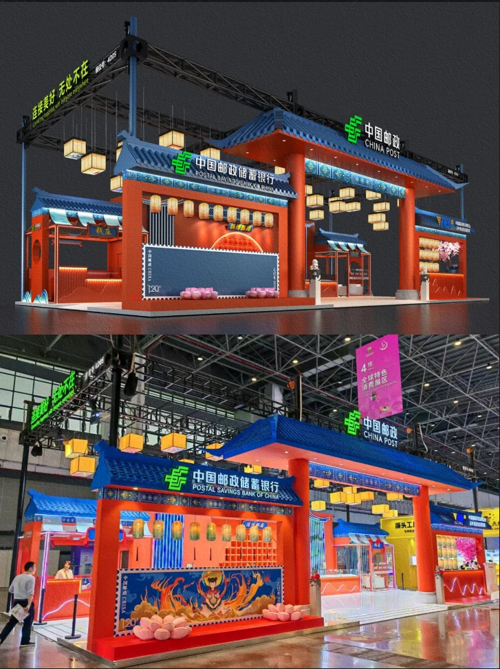 ?超绝复古展台设计，一步一景｜展台设计搭建