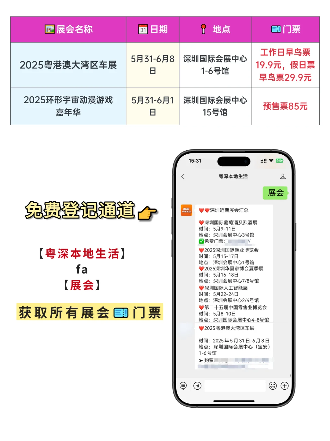深圳5月免费展会汇总?附门票攻略