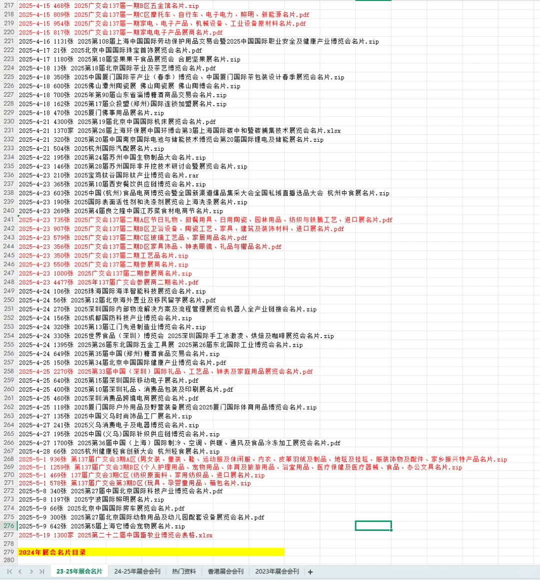 全国展会参展商资料大宝库，你想要的全都有