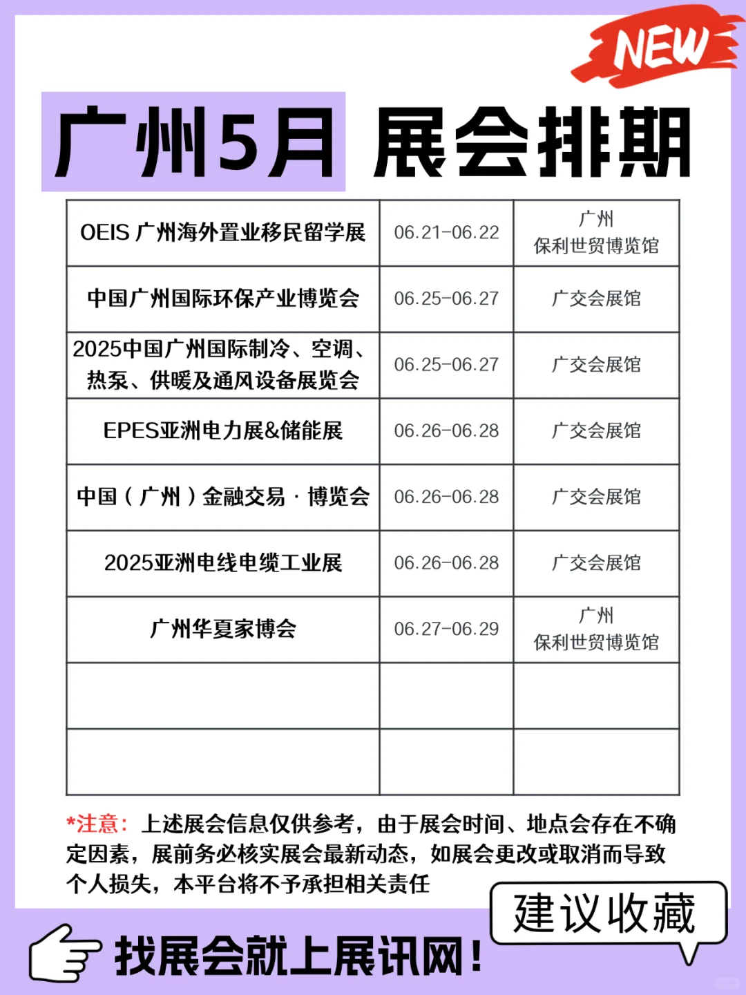 【上海6月展会排期】时间+地点+门票