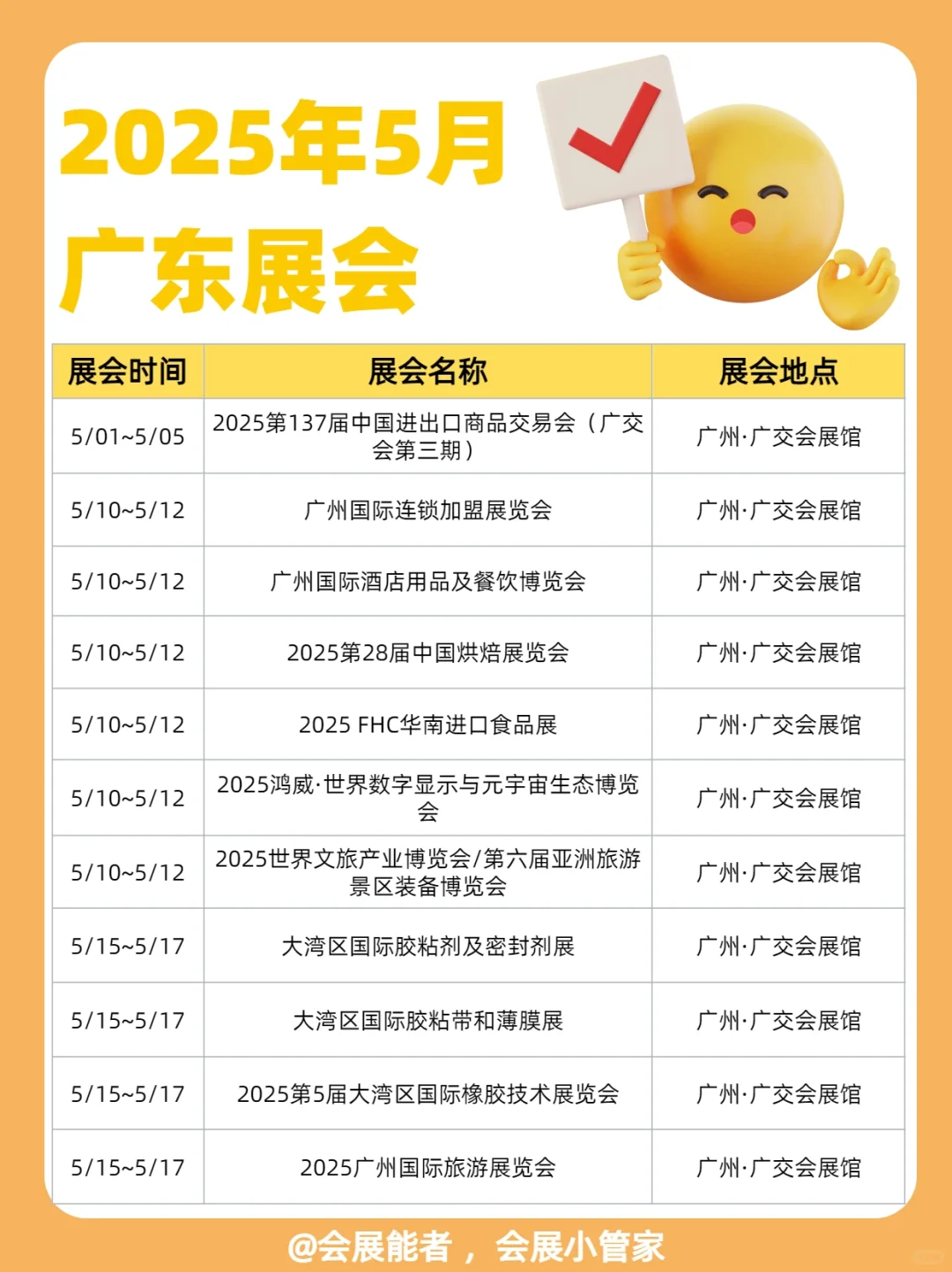 5月广东展会排期，精彩抢先看！