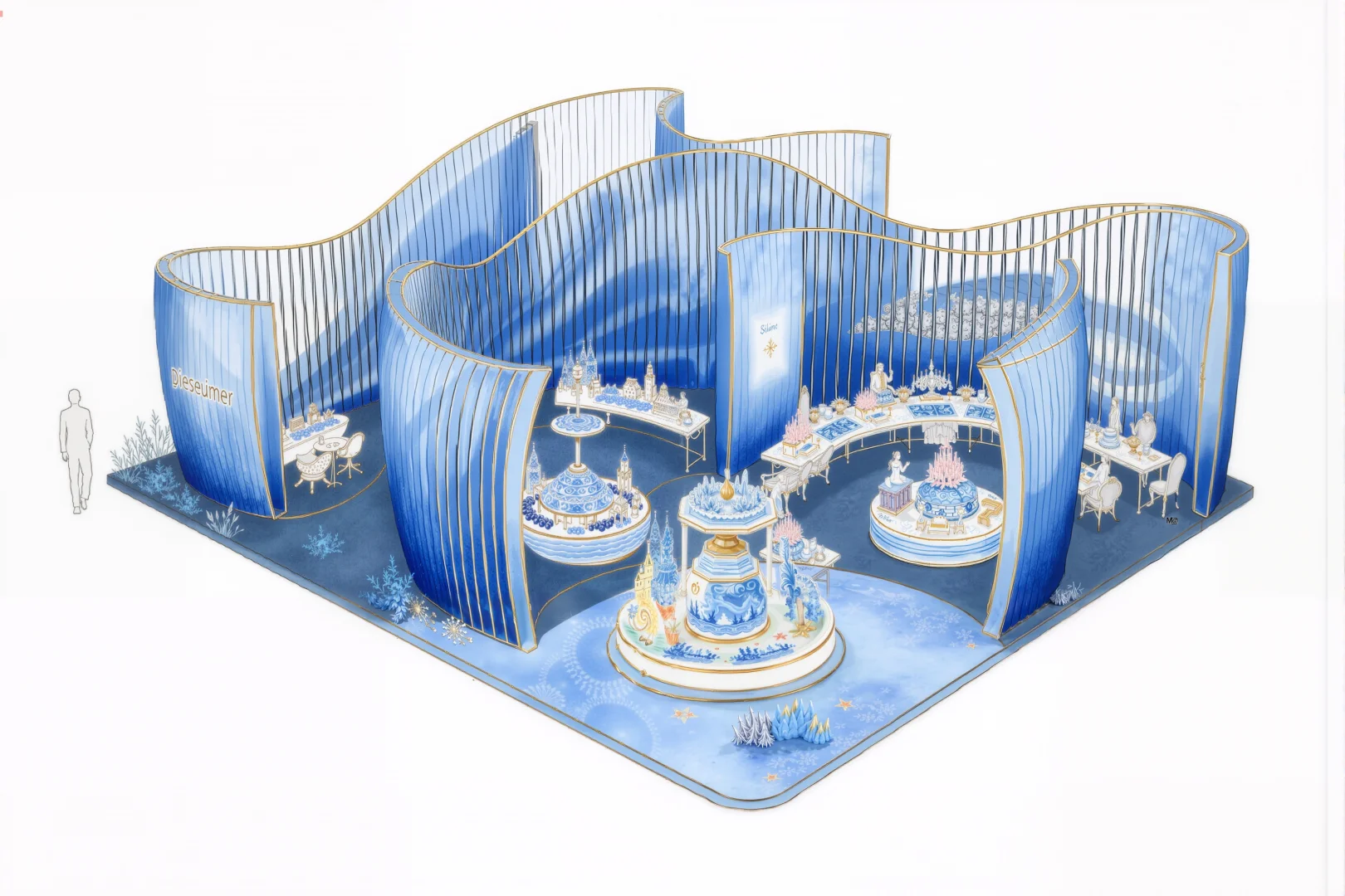海洋秘境 | 波浪格栅海底世界主题快闪店