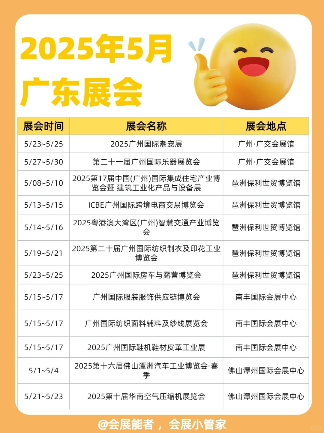 5月广东展会排期，精彩抢先看！
