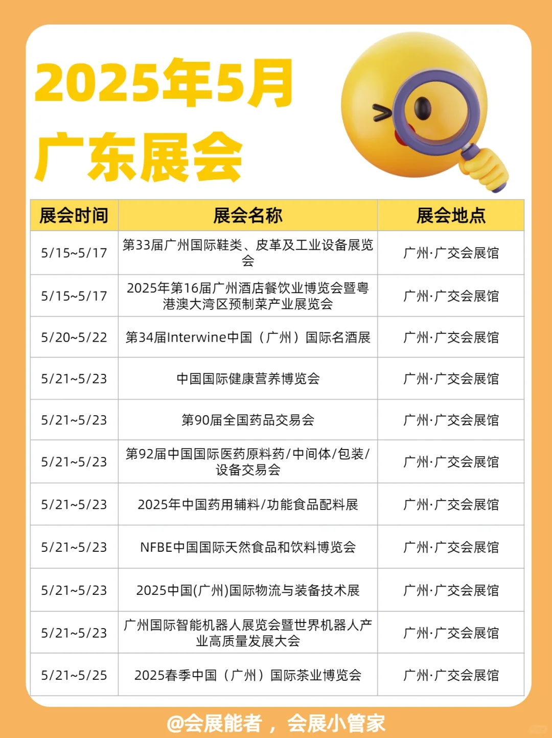 5月广东展会排期，精彩抢先看！