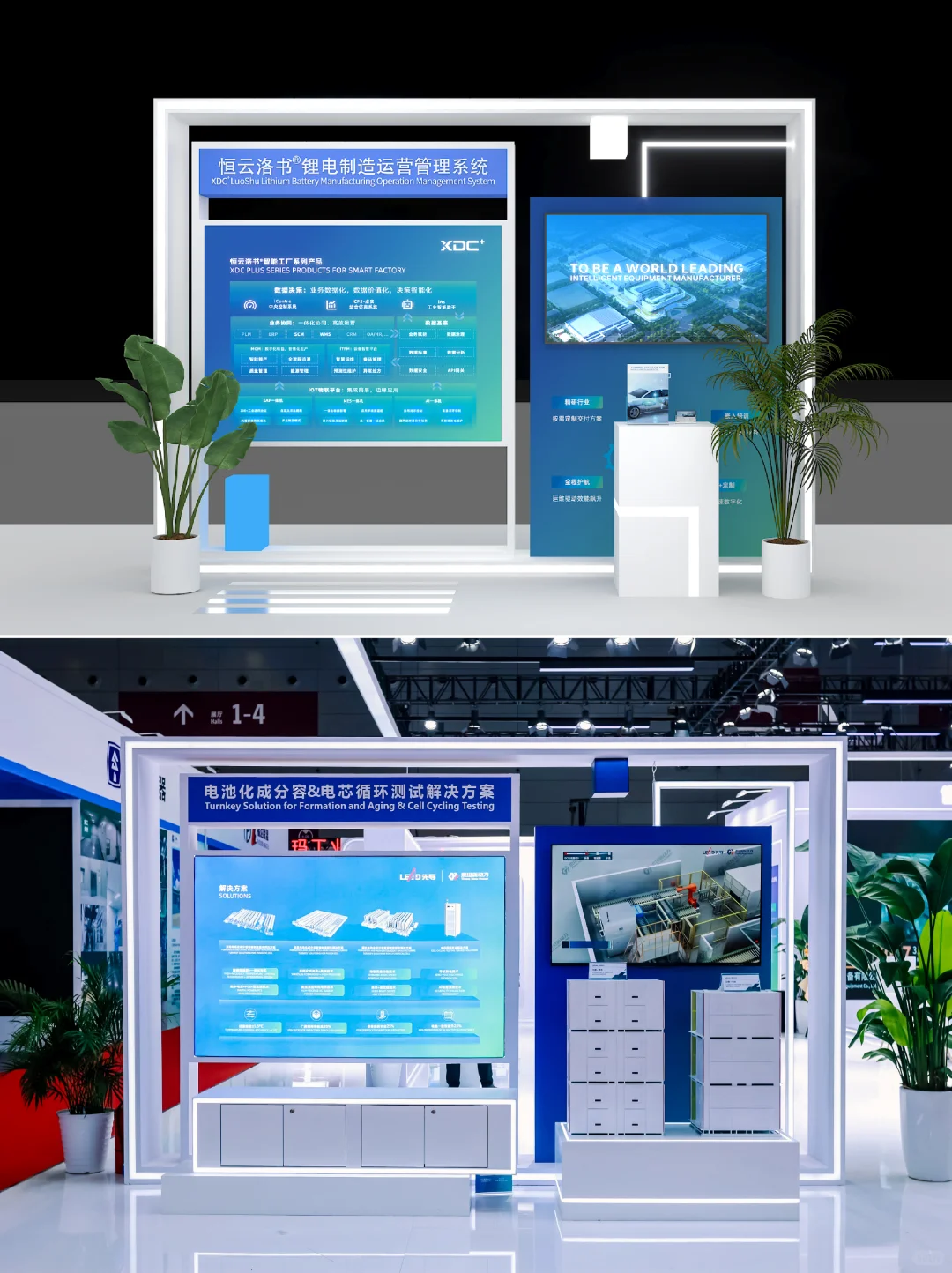 特装展台?国际电池展览会先导展台648㎡