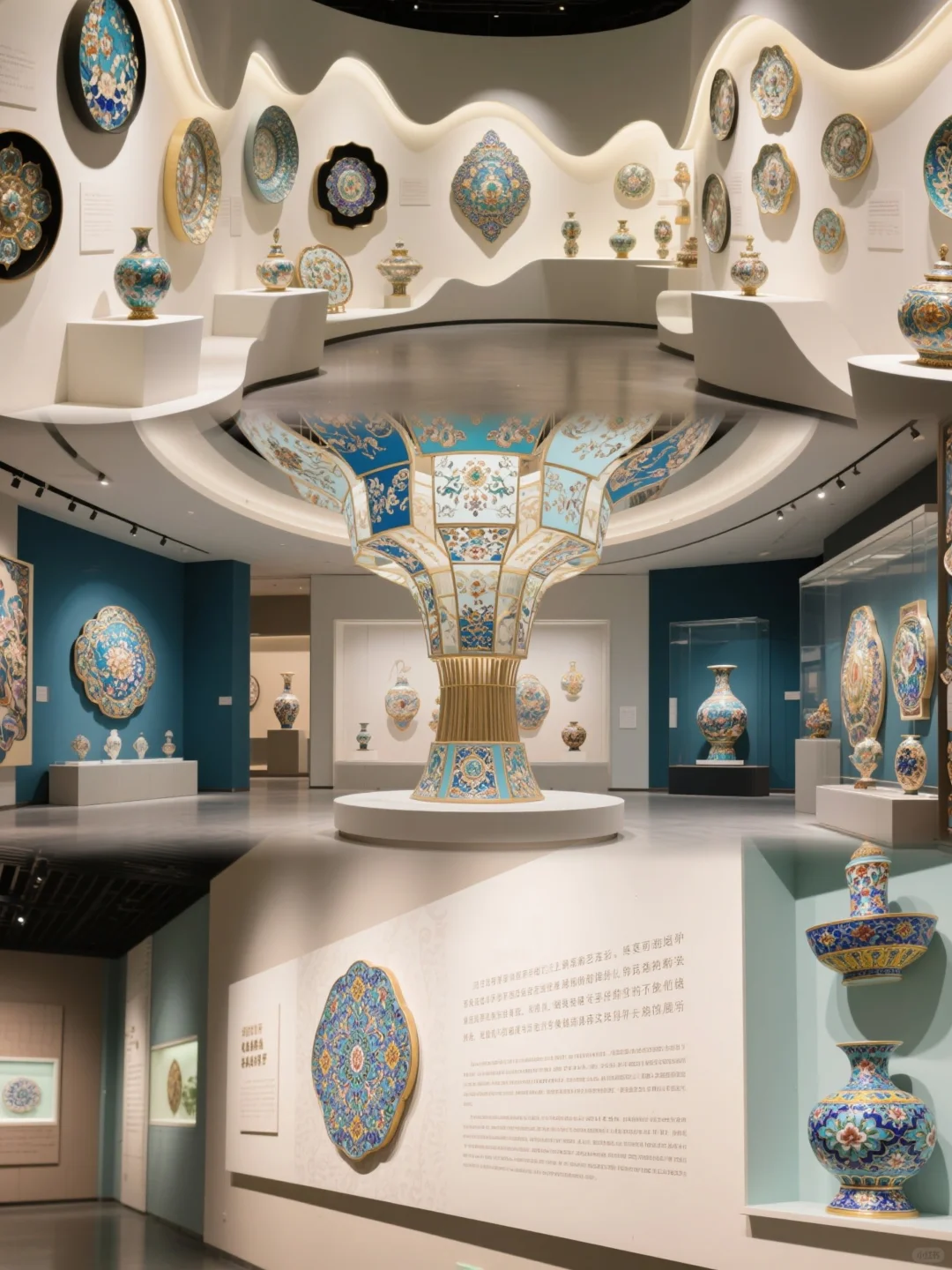 珐琅彩艺术工艺展厅展馆|设计制作