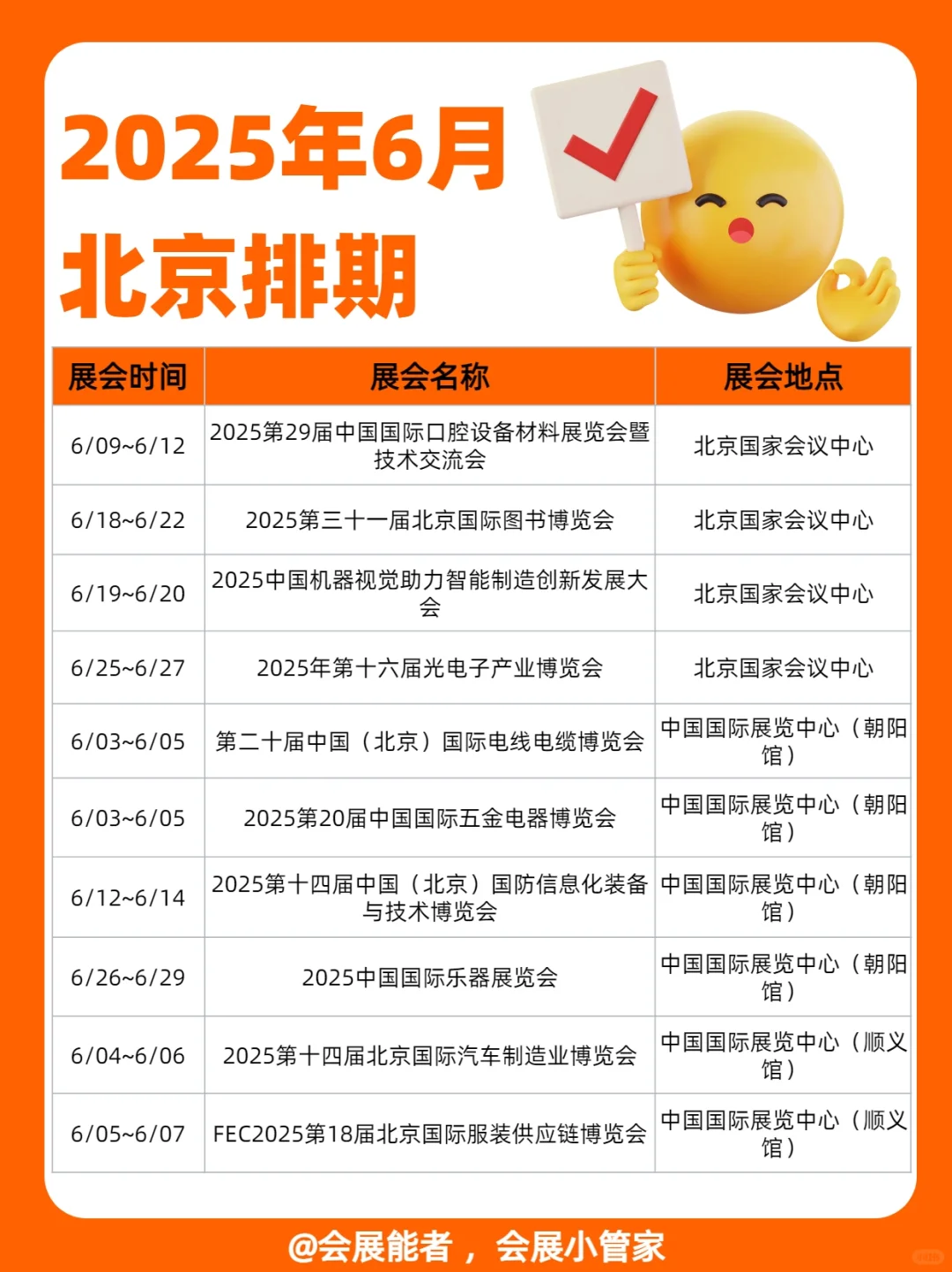 6月北京展会排期，精彩抢先看！