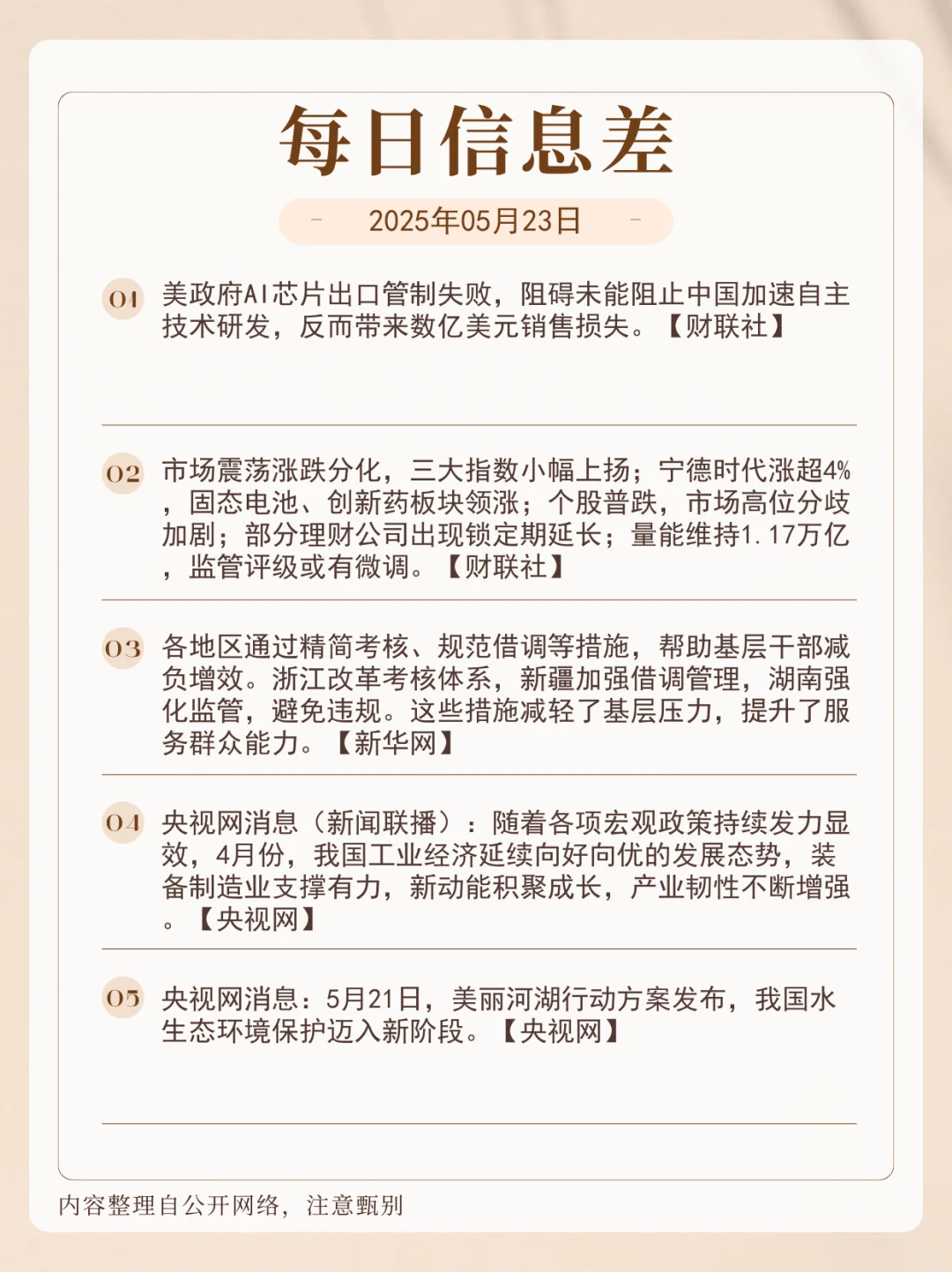 2025年05月23日信息差