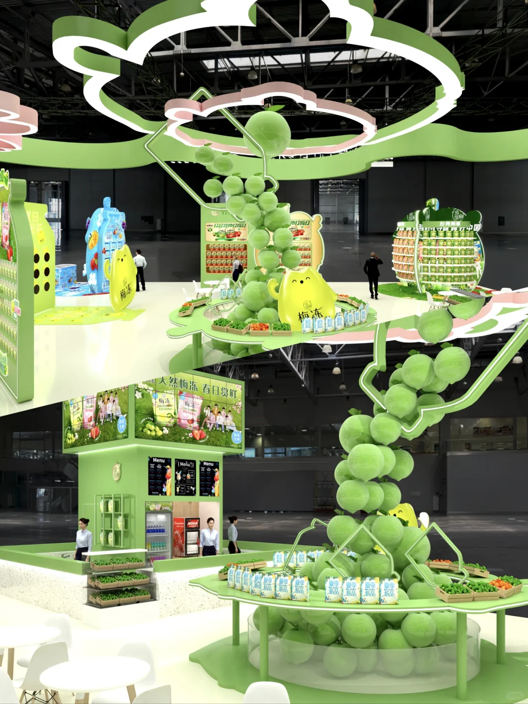 溜溜梅(西雅国际食品展)展台设计方案