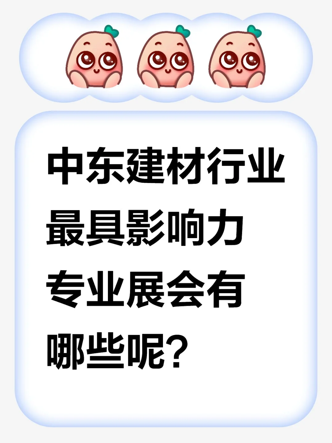 ?中东地区建材行业展会大揭秘?