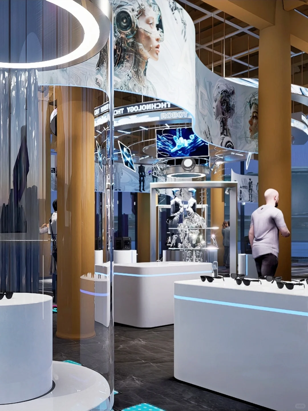 科技展新地标！———[六小龙机器人展厅设计]