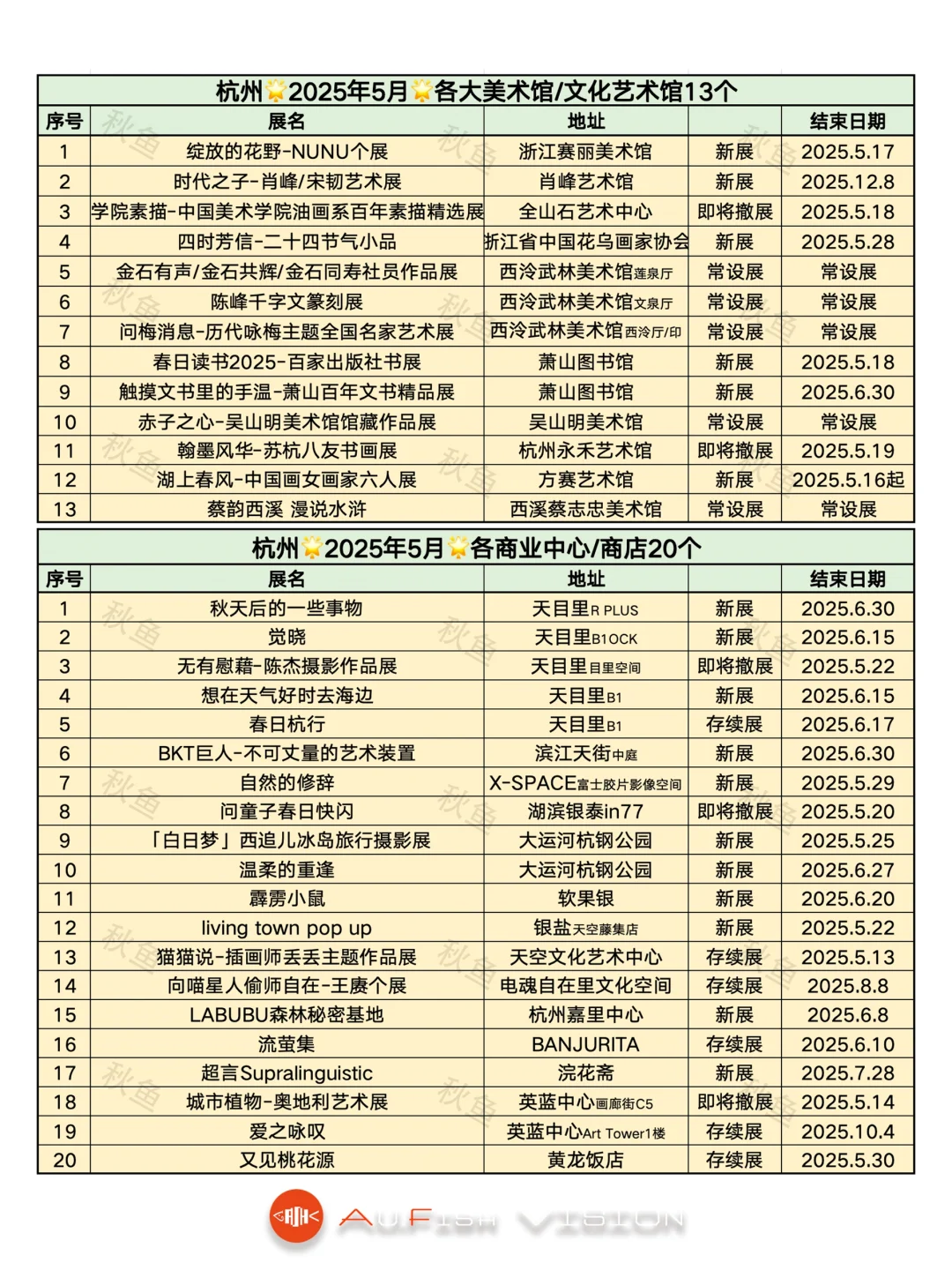 杭州5月看展❤️98个免费展览合集
