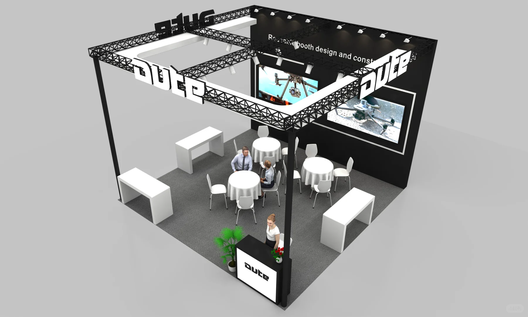 科技/光电展必备！2.2W打造36㎡超炫展位