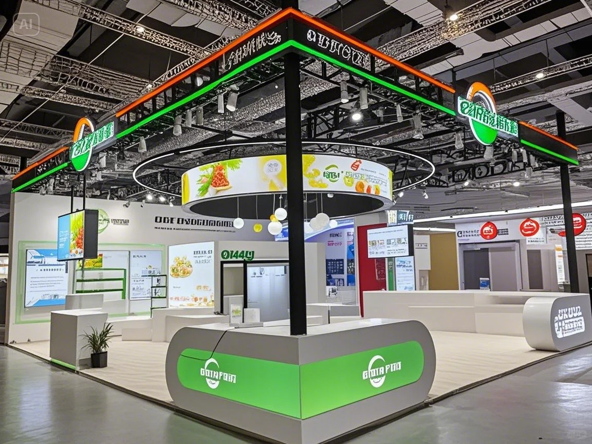 ?被这个绿色食品展位吸引住了??