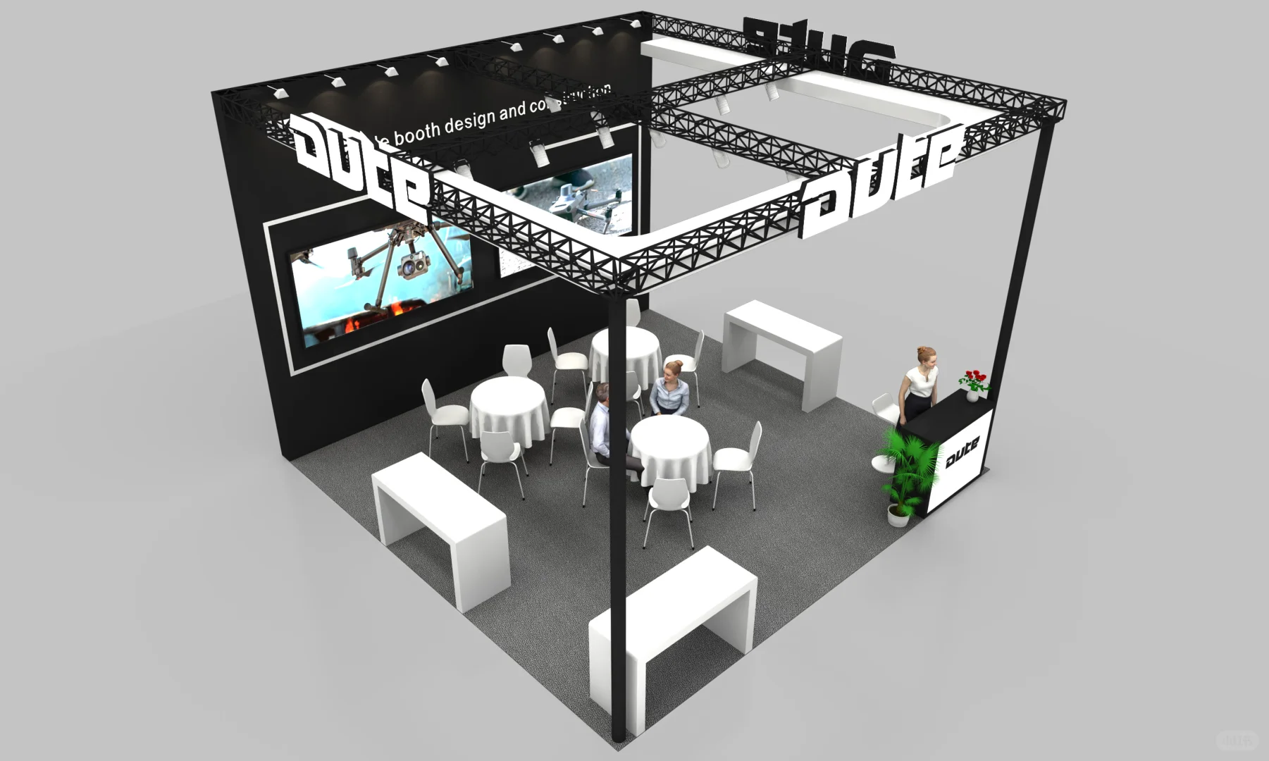 科技/光电展必备！2.2W打造36㎡超炫展位