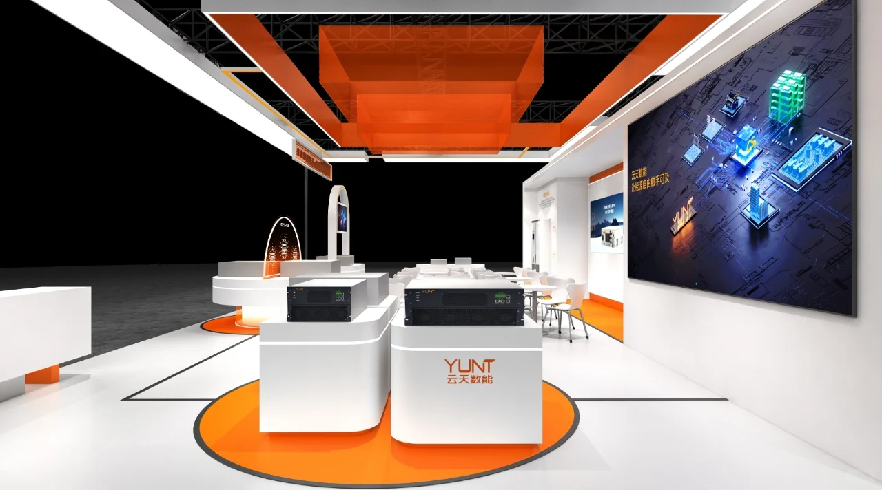 技术贴，橙色搭配做出科技感展台?