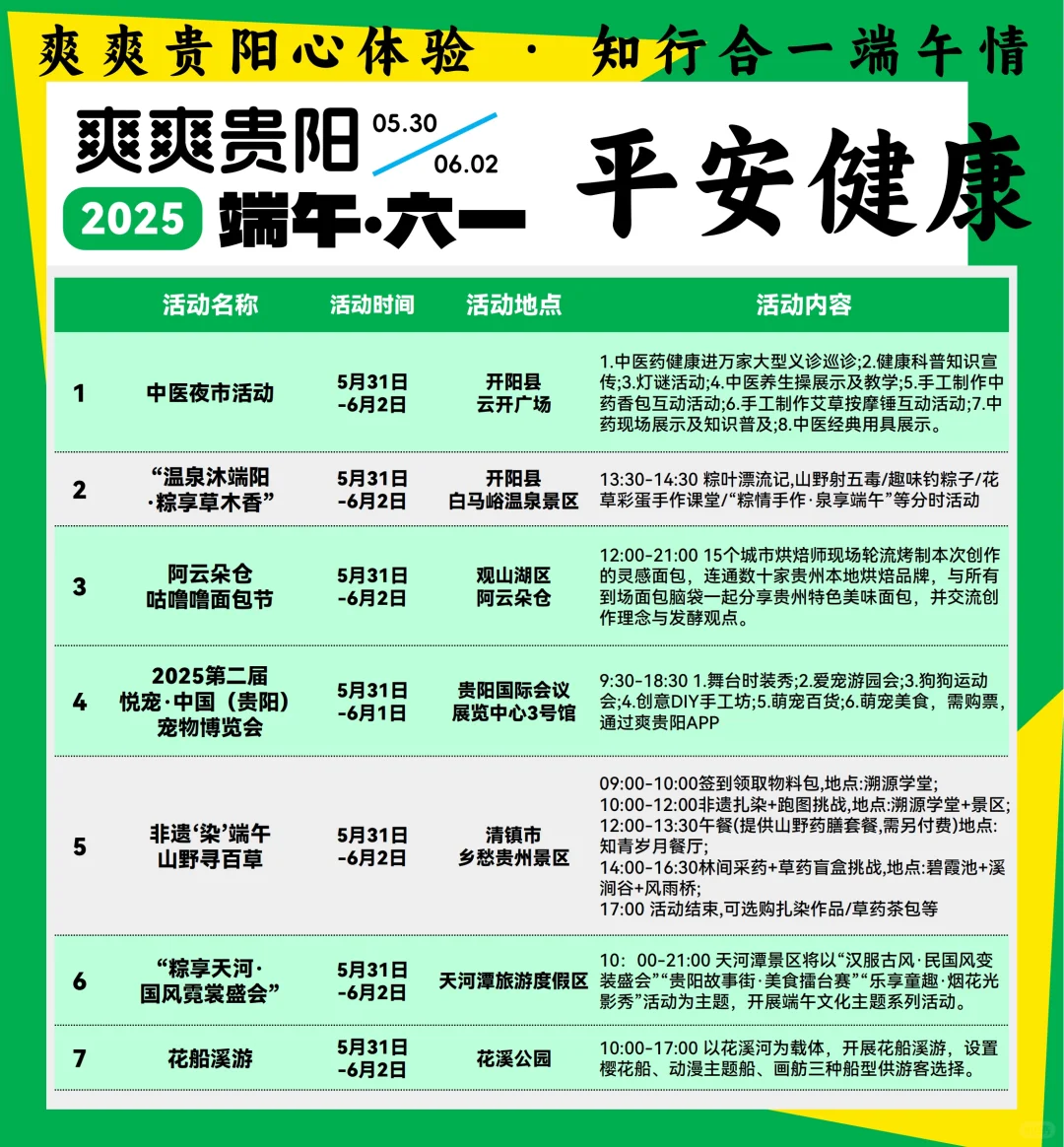贵阳端午活动超全攻略? 看这篇就够了～