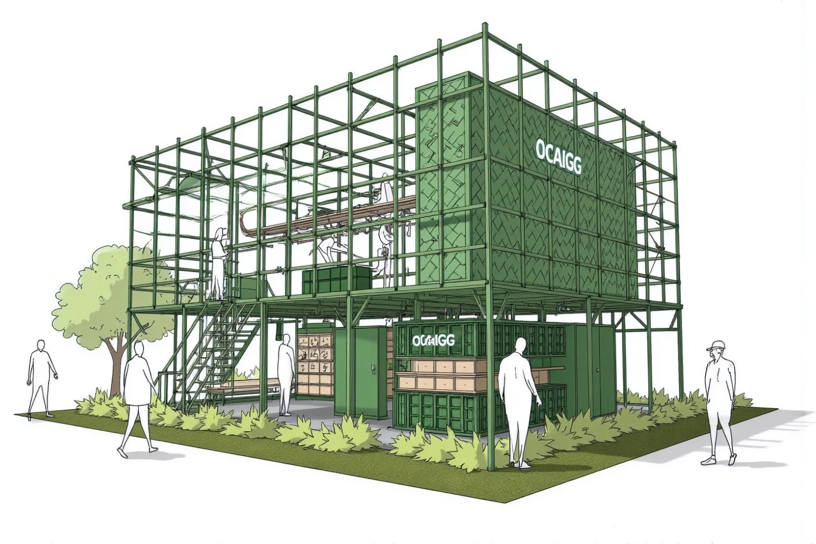 绿意编织一座空间梦境｜一座被编织的快闪店