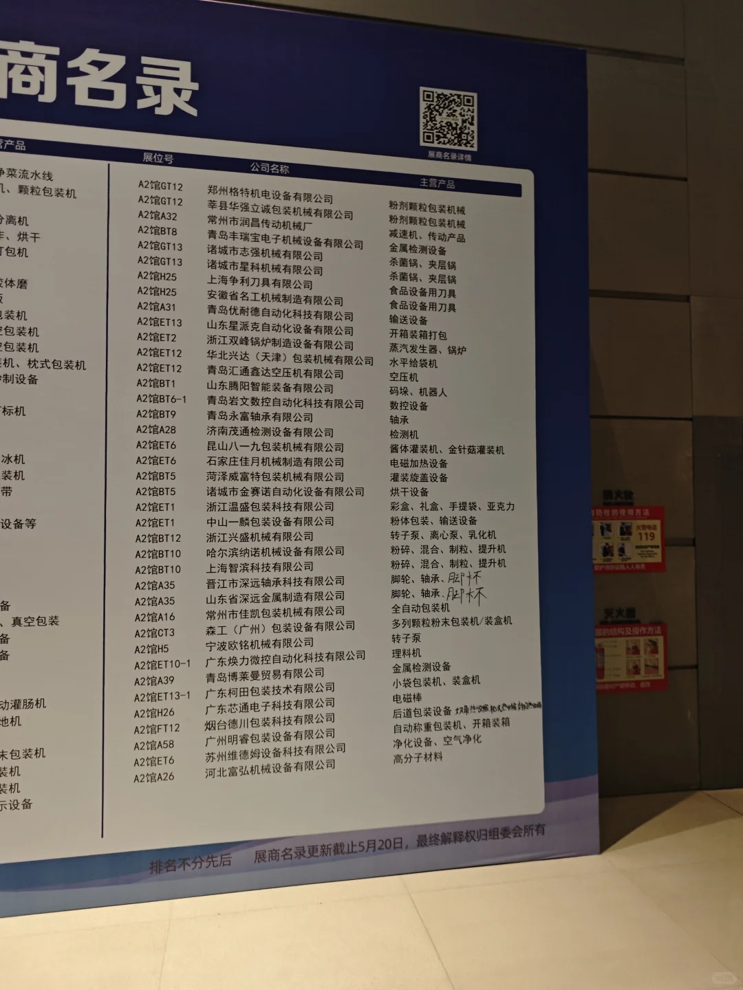 参加展会名单，拿走不谢！！