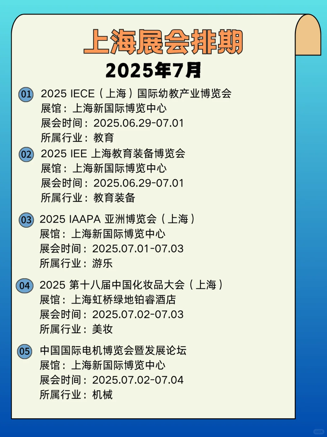 2025年7月上海展会信息+展会门票一起来看看