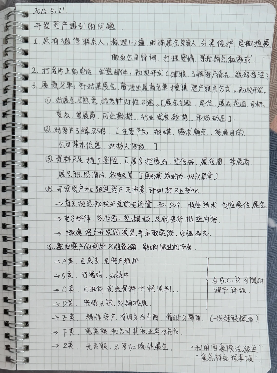 展会业务员 近期工作小结 虽迟但到?