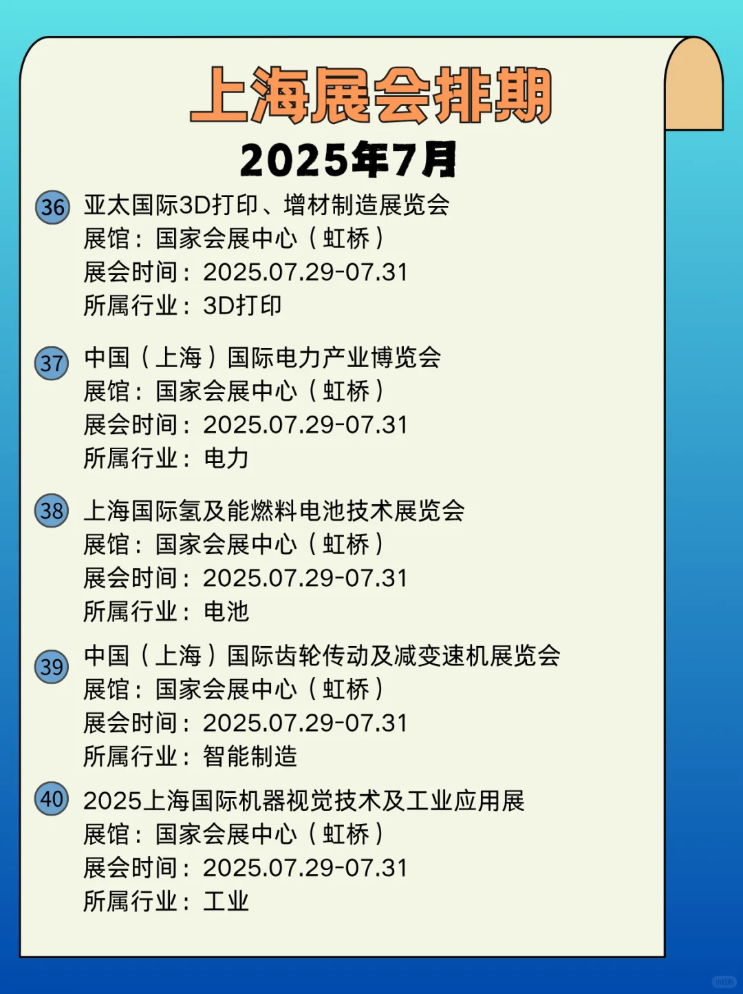 2025年7月上海展会信息+展会门票一起来看看