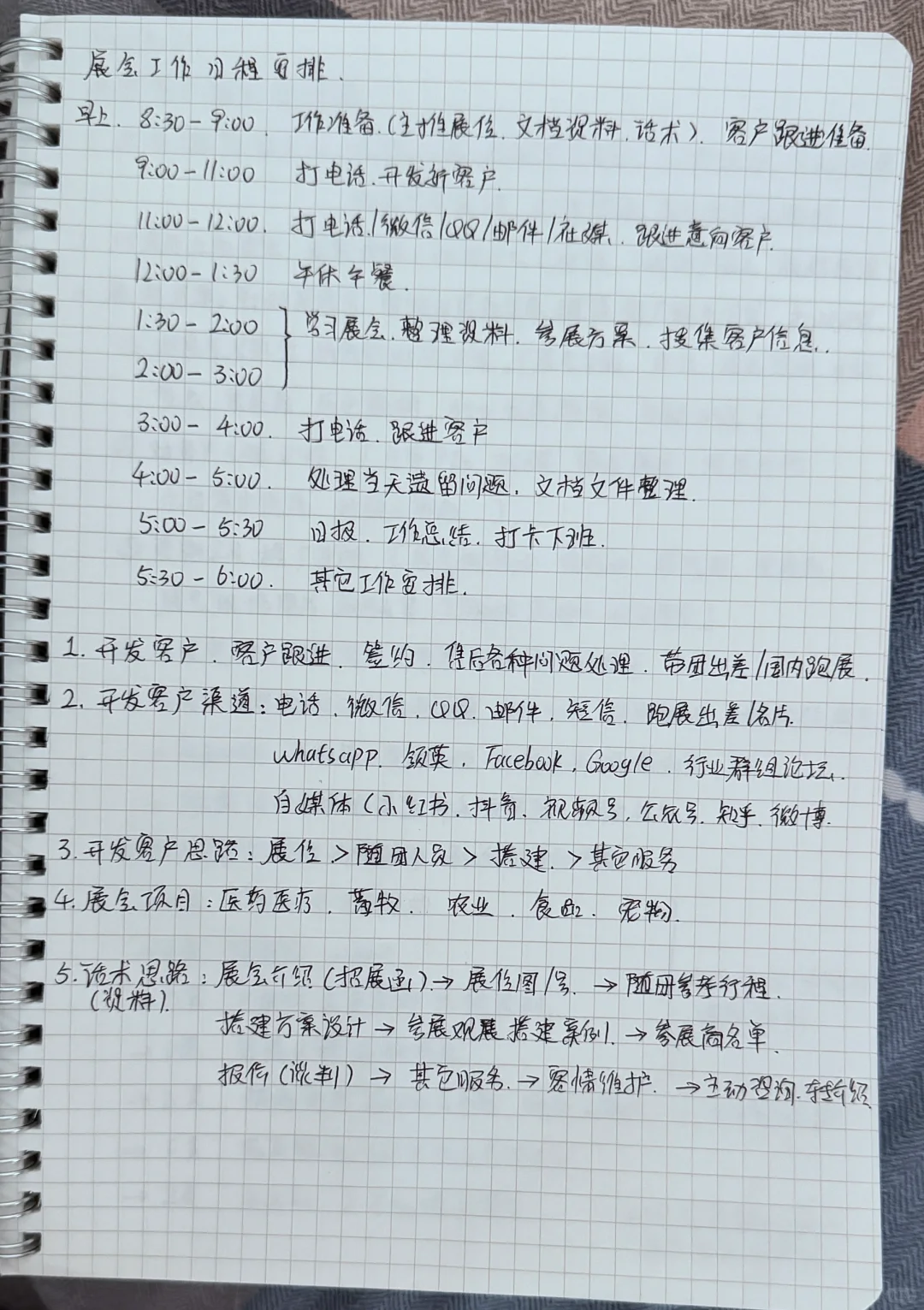 展会业务员 近期工作小结 虽迟但到?