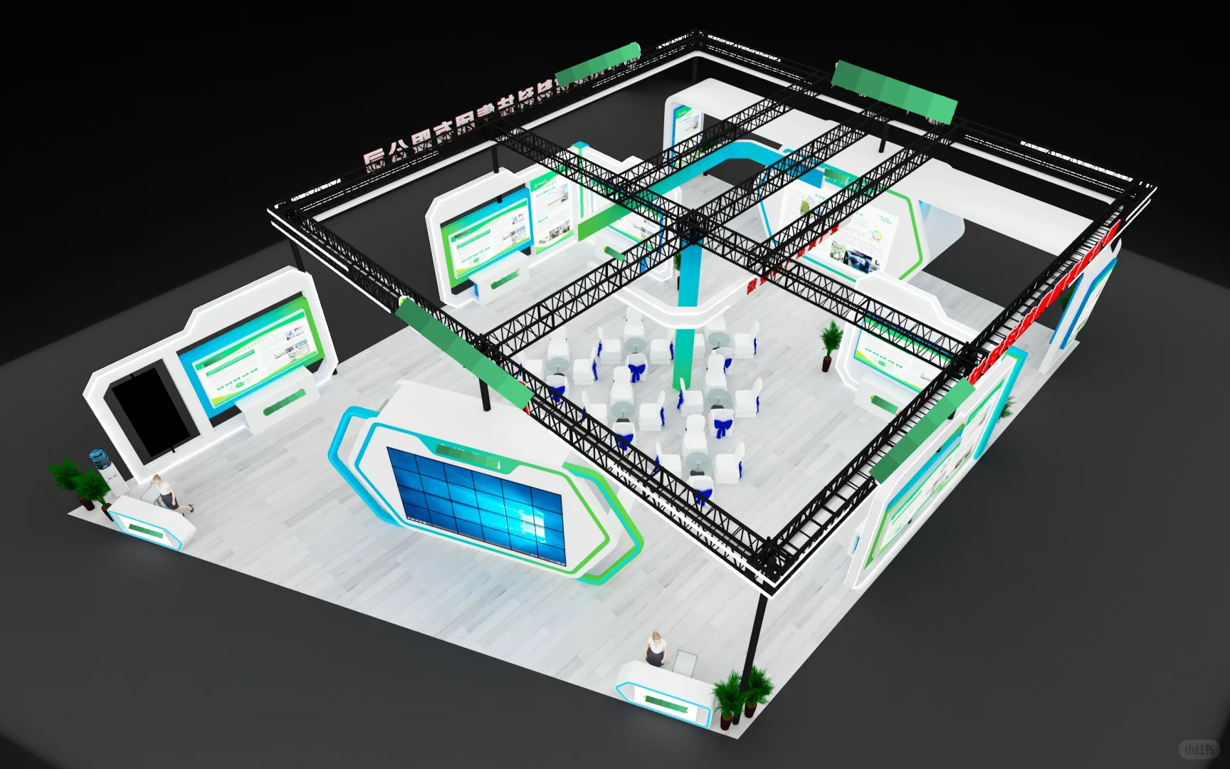 案例呈现 | 300平米四开口展台设计案例一?
