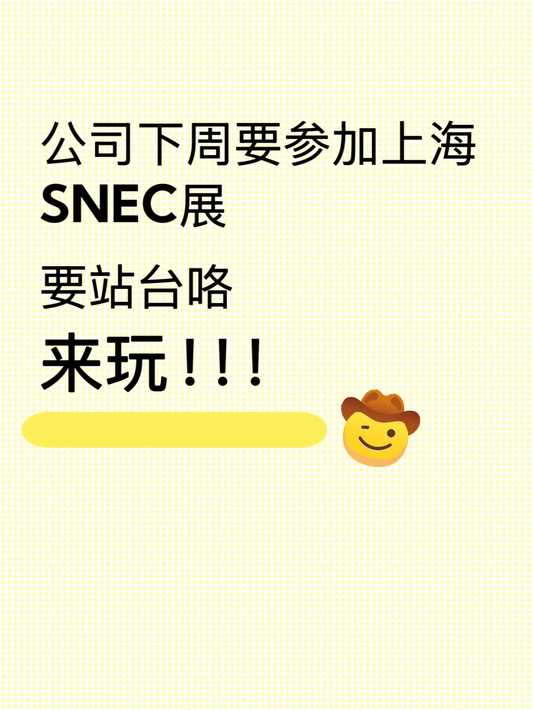 要站台咯！SNEC展见！