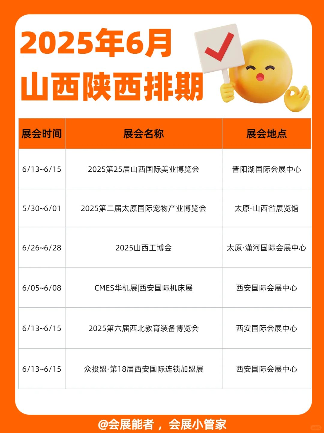 湖南/湖北/山西/陕西展会排期来啦！