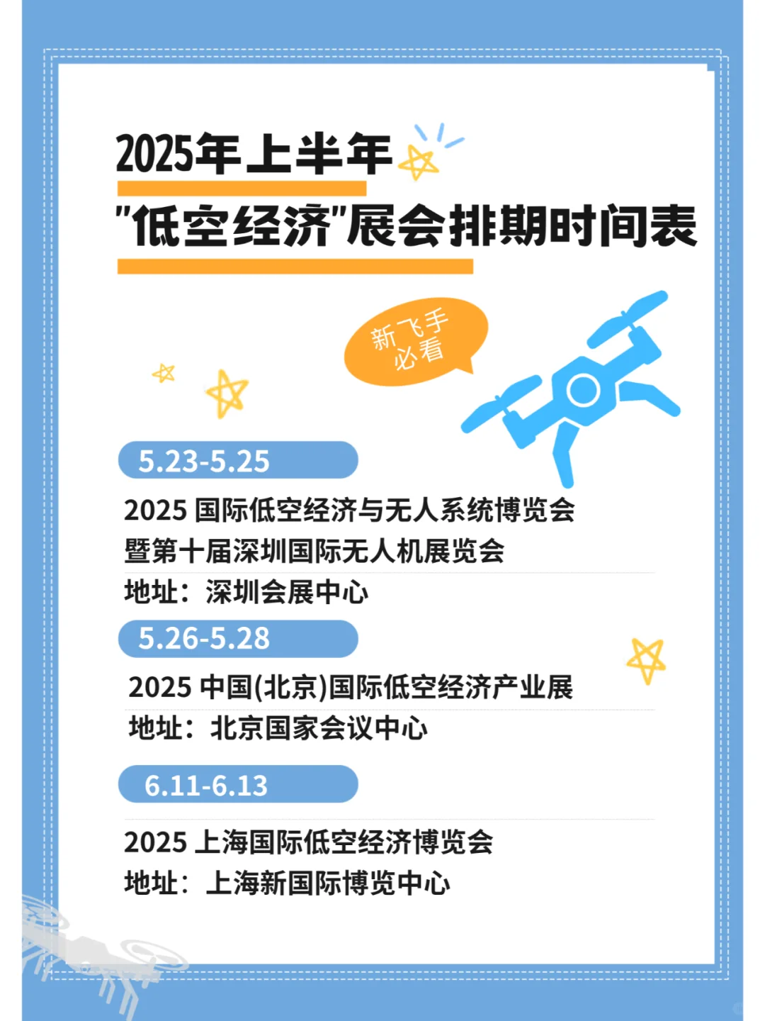 建议收藏！2025“低空经济”展会排期时间表