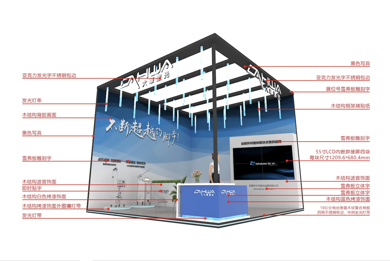 泌尿展 大华激光炫酷小展台亮相