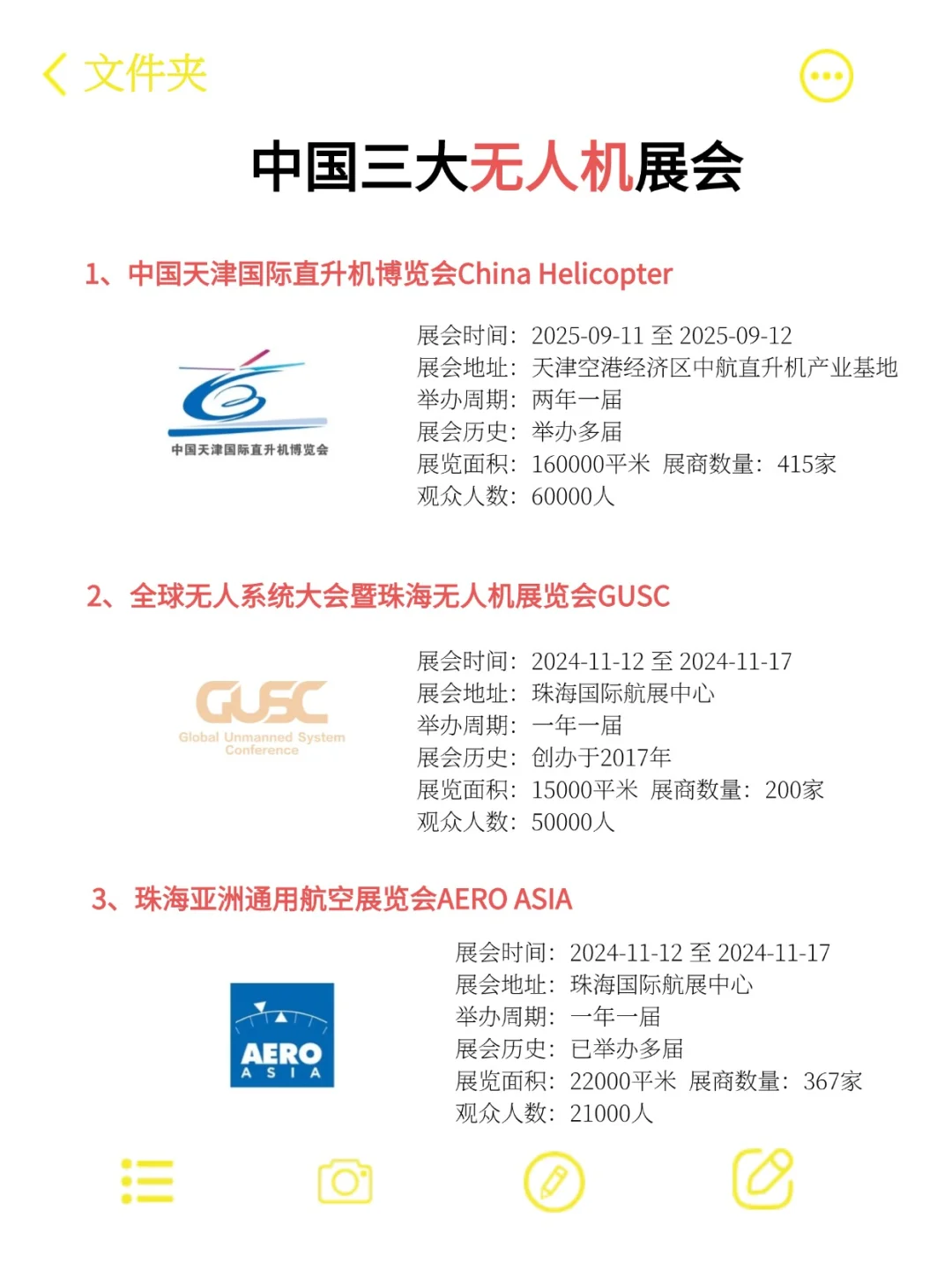 中国三大无人机展会