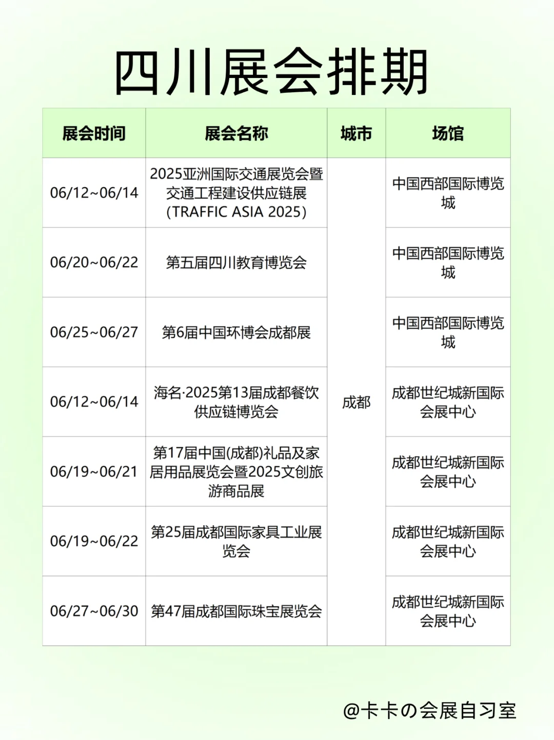 成都&重庆6月展会大赏！打工人周末好去处